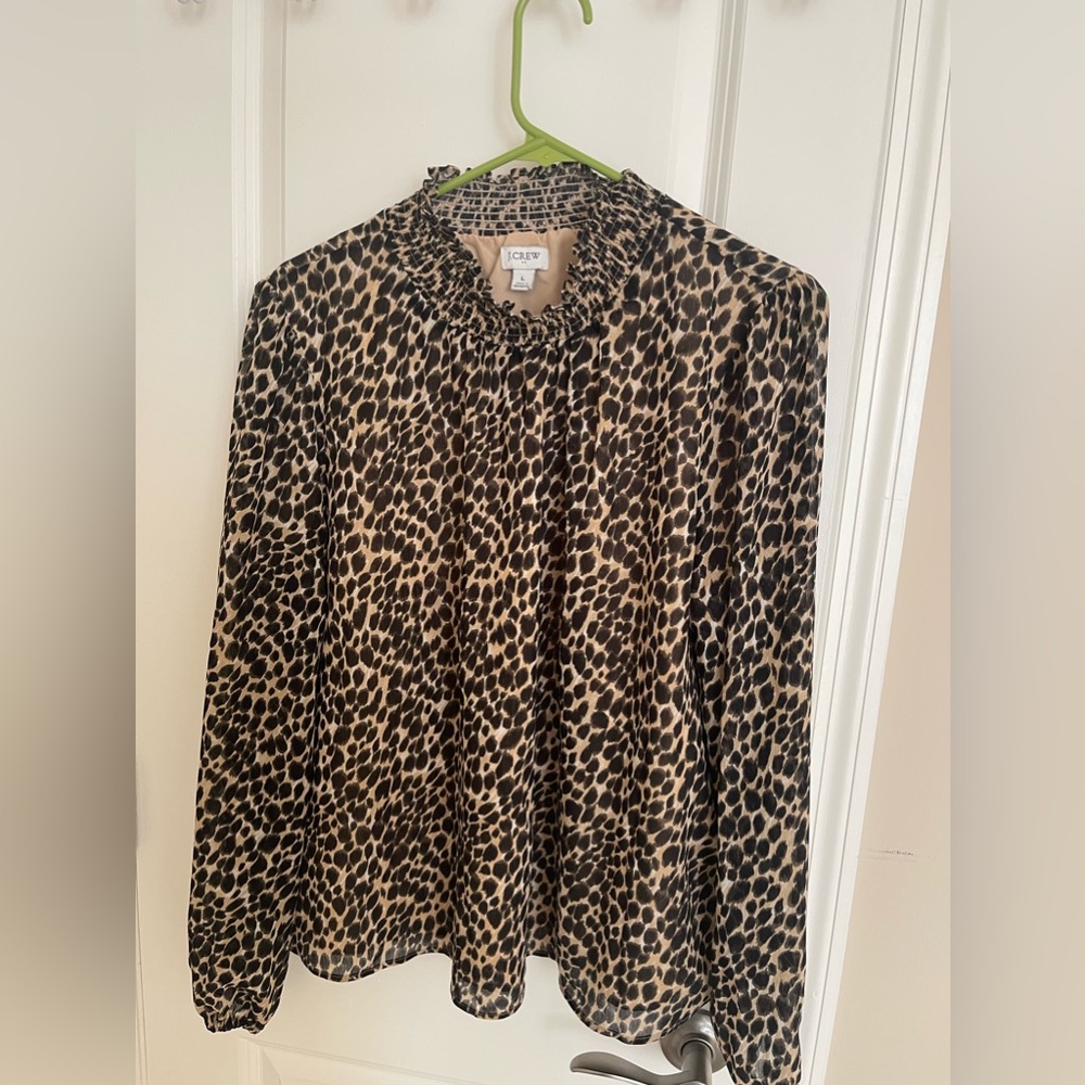 J Crew Long Sleeve Dress Shirt; Size L